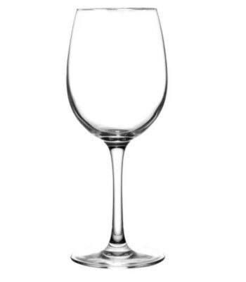 Verre à pied 350 ml en verre transparent